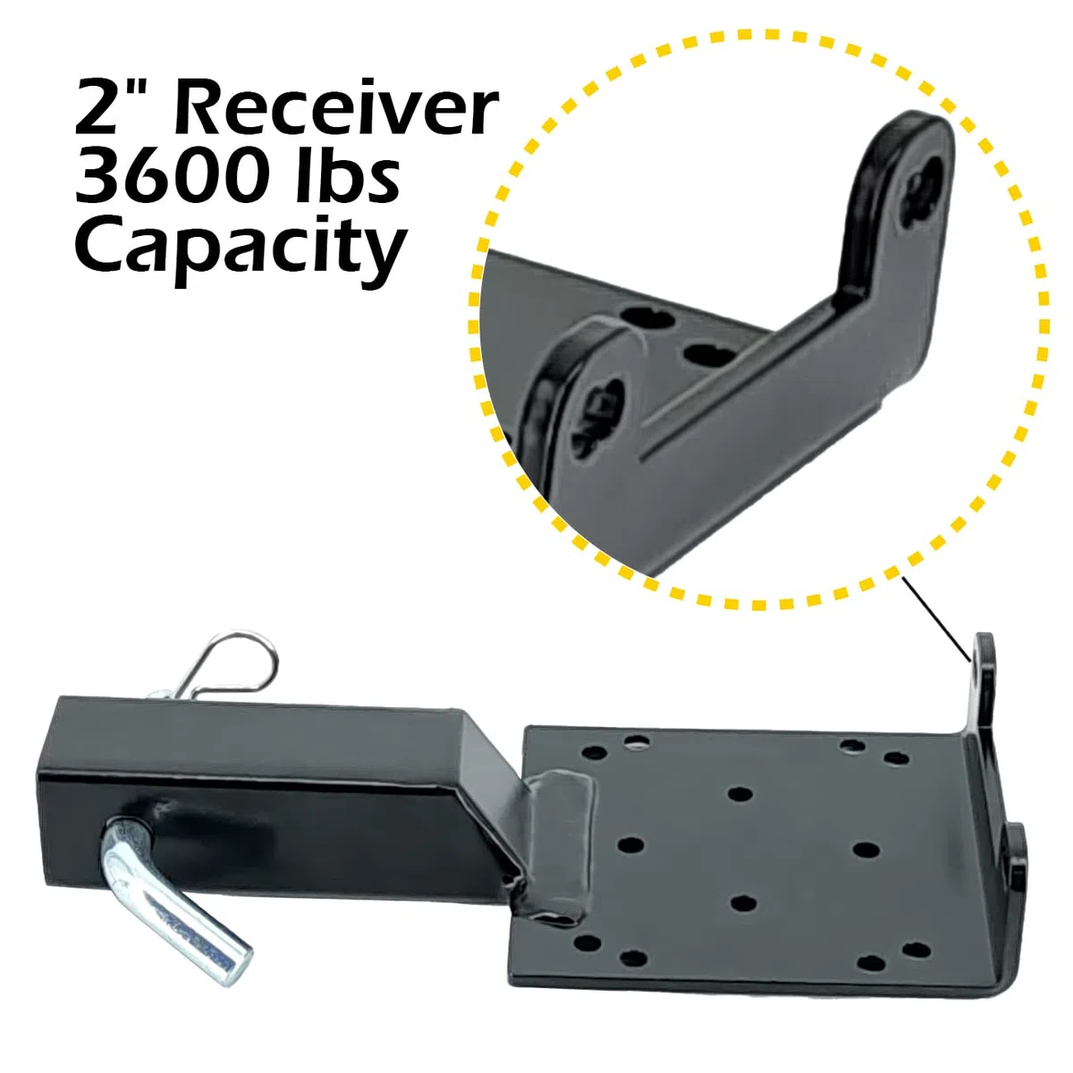 MAXXHAUL 50688 Supporto universale per argano per ATV UTV e camion con ricevitore da 2 pollici, capacità 3600 libbre
