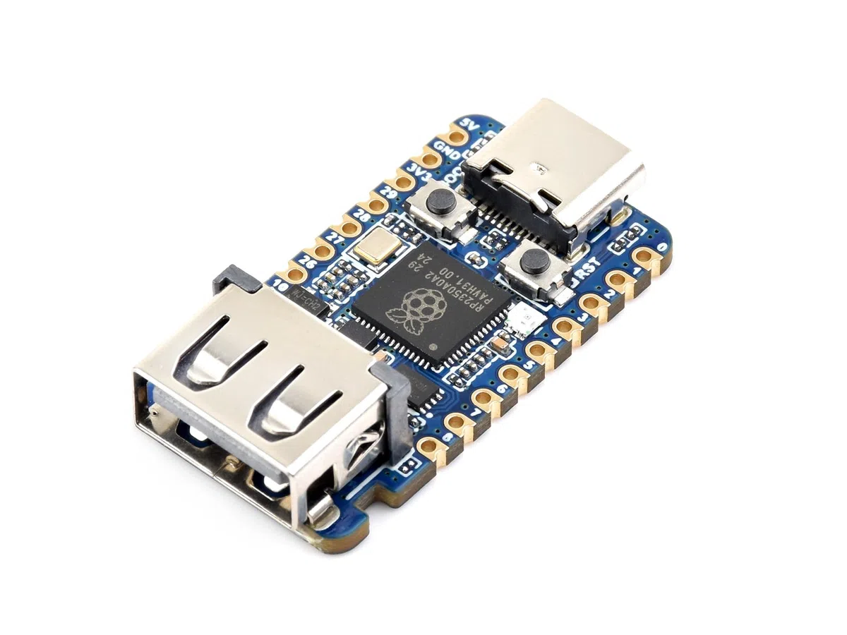 RP2350 USB Mini Scheda di Sviluppo Basata sul Microcontrollore Raspberry Pi RP2350 a Doppio Core e Doppia Architettura, 150MHz Frequenza Operativa, Integrate USB Porte