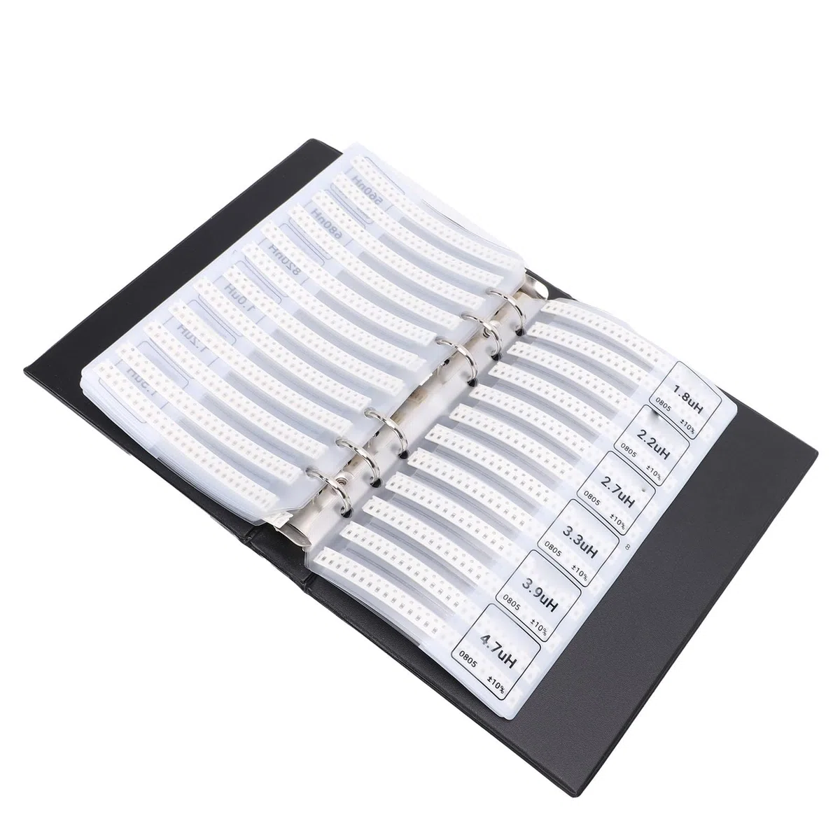 Luocute 0805 Kit Assortito Induttore Chip SMD, Libro di Campionamento PVC 60 Induttore Elettronica Elettronica Sampione Libro di Campionamento per Ingegneria Elettronica, Elettrico