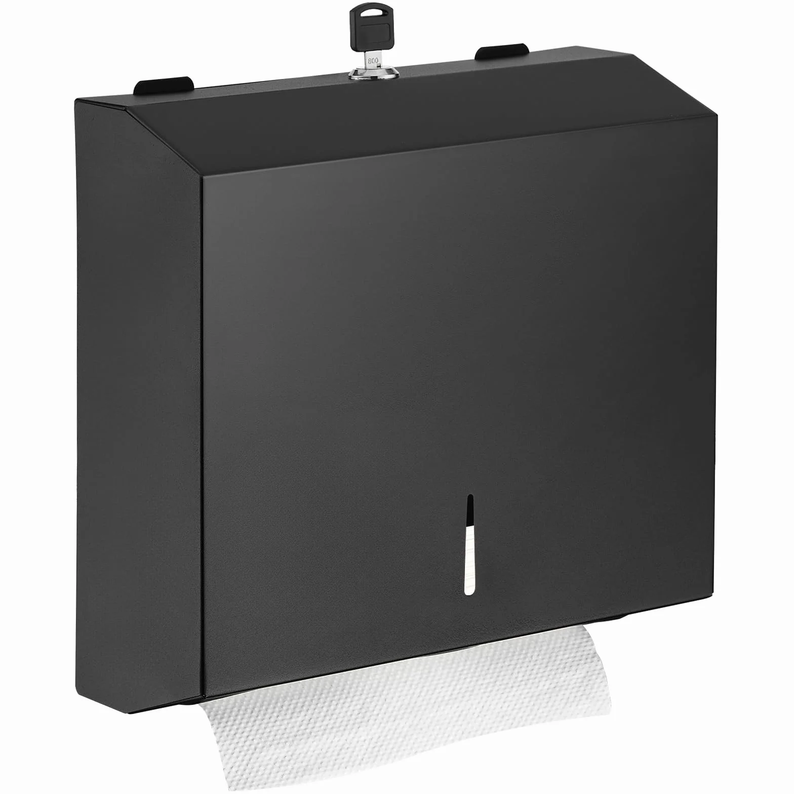 Modunful Dispenser Carta Asciugamani Commerciale Acciaio Inox Nero da Parete