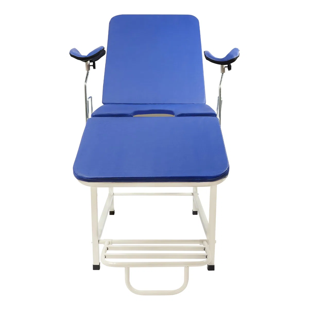 Sedia ginecologica, sedia per il trattamento con pratico poggiapiedi, letto esame regolabile per esami ginecologici regolari blu