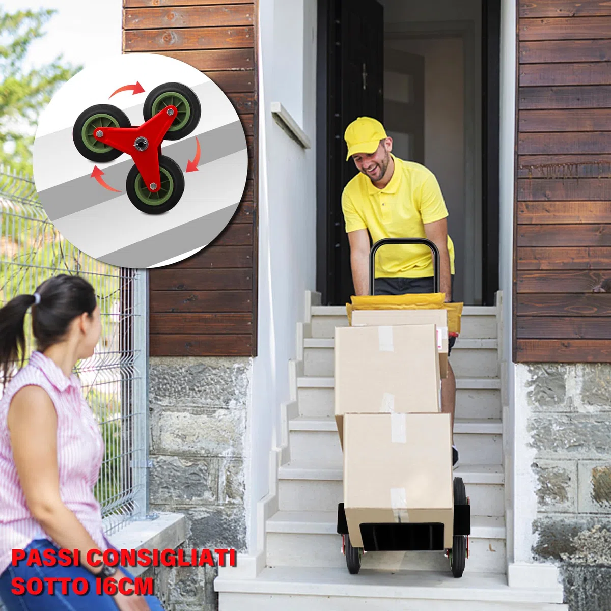 TEENO Carrello pieghevole,Carrello trasporto bagagli,Robusta struttura in metallo,Ruote scorrevoli con battistrada morbido,Altezza regolabile 80-112 cm,Capacità di carico 150 kg