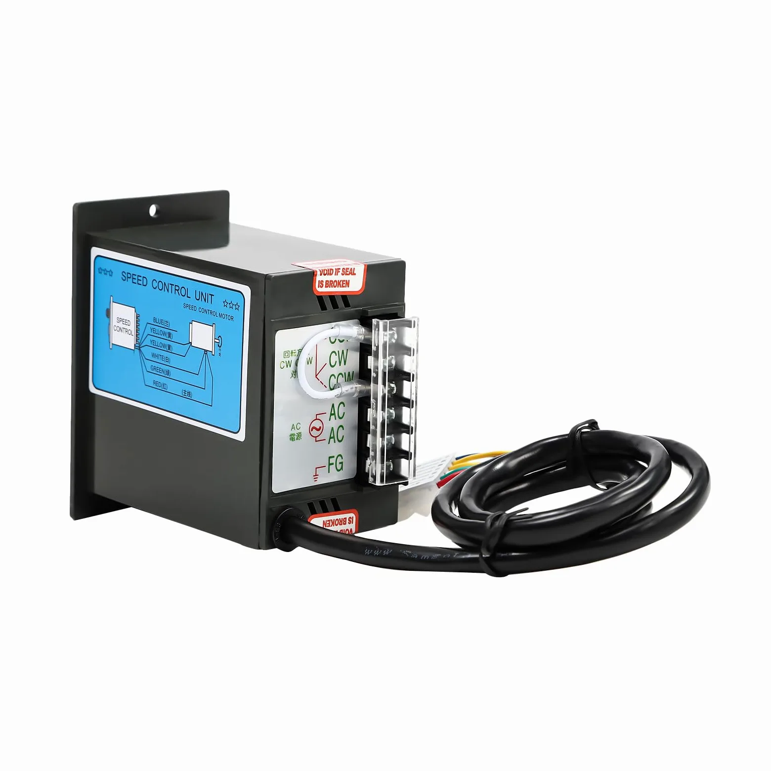 Motoriduttore elettrico, motore a corrente alternata, AC 220 V, 120 W, 1650 rpm, motore a vite senza fine CW/CCW, con regolatore e velocità regolabile, bobina di rame puro (30 K)