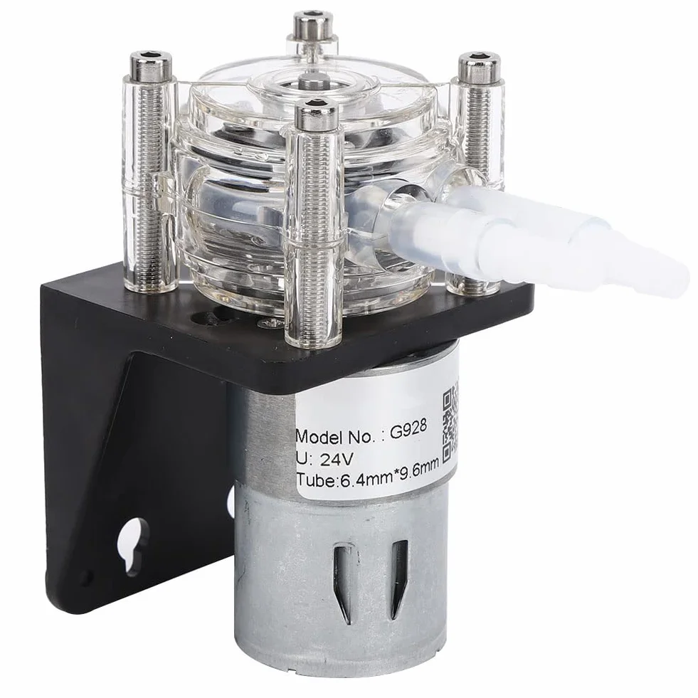 Peristaltic Pump,500mL/min Dosing Pump Large Peristaltic Pump, Large with Transparent PC Head (24V)