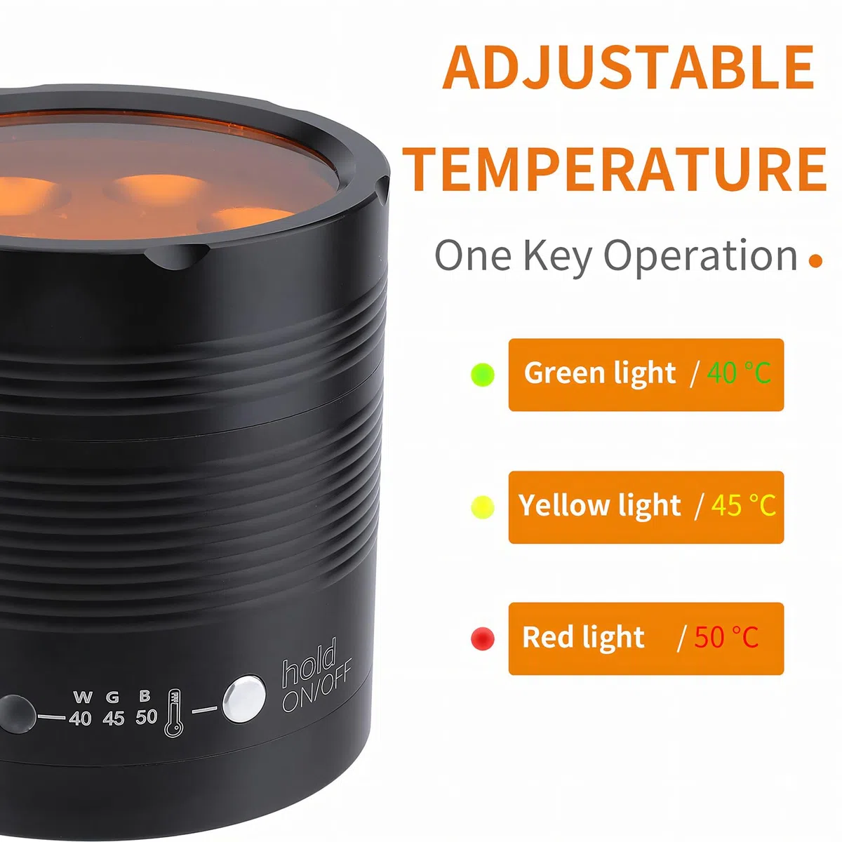 Scaldino Resina Dentale 40℃-50℃ | Riscaldatore per Composito con Coperchio Filtro Luce Regolabile