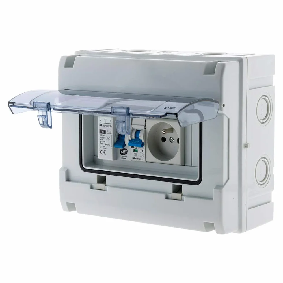 Zenitech - Scatola elettrica impermeabile IP65 dotata di 8 moduli, colore bianco (150217)