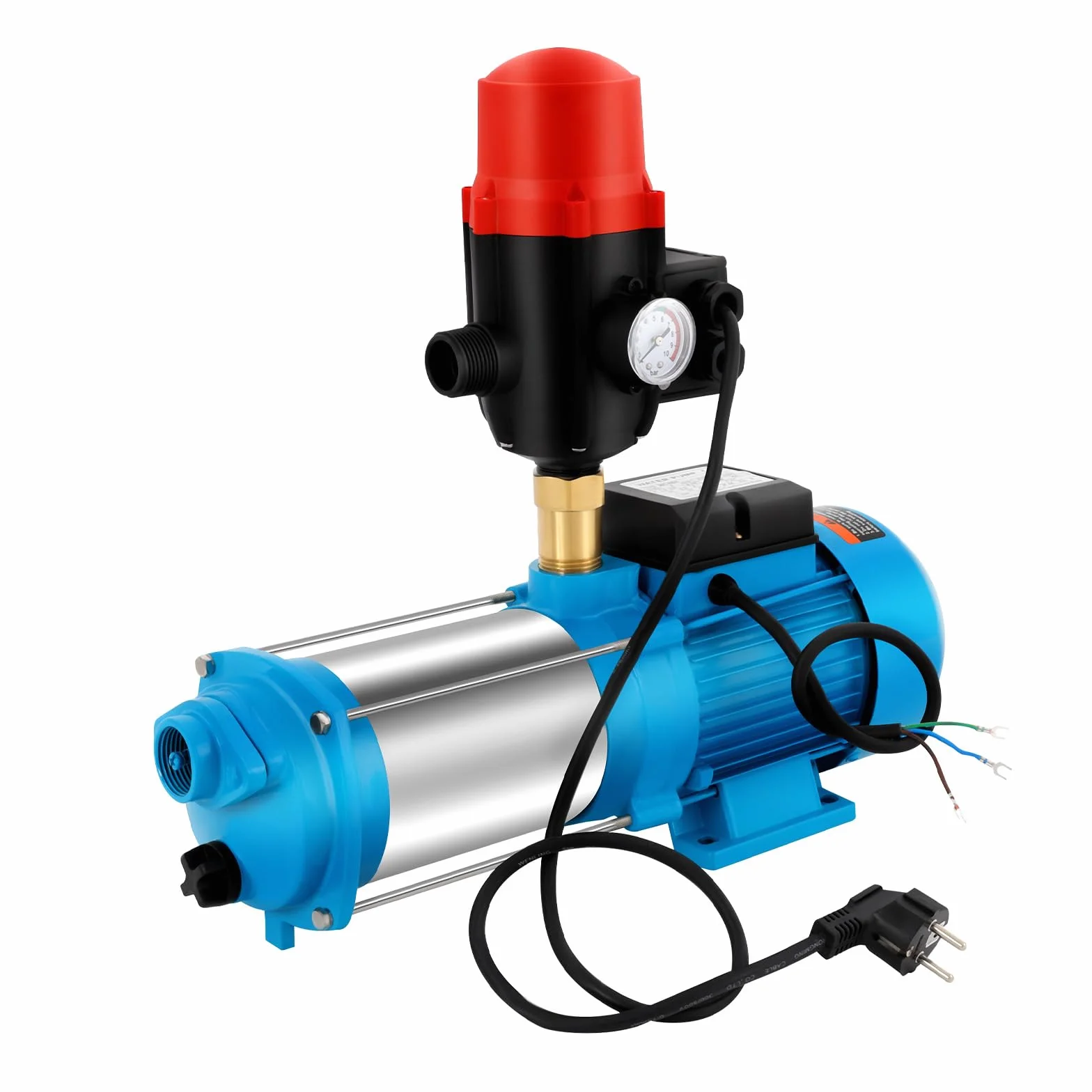 Pompa centrifuga in acciaio inox, con interruttore, 1300 Watt, 4000 l/h, 9,8 bar