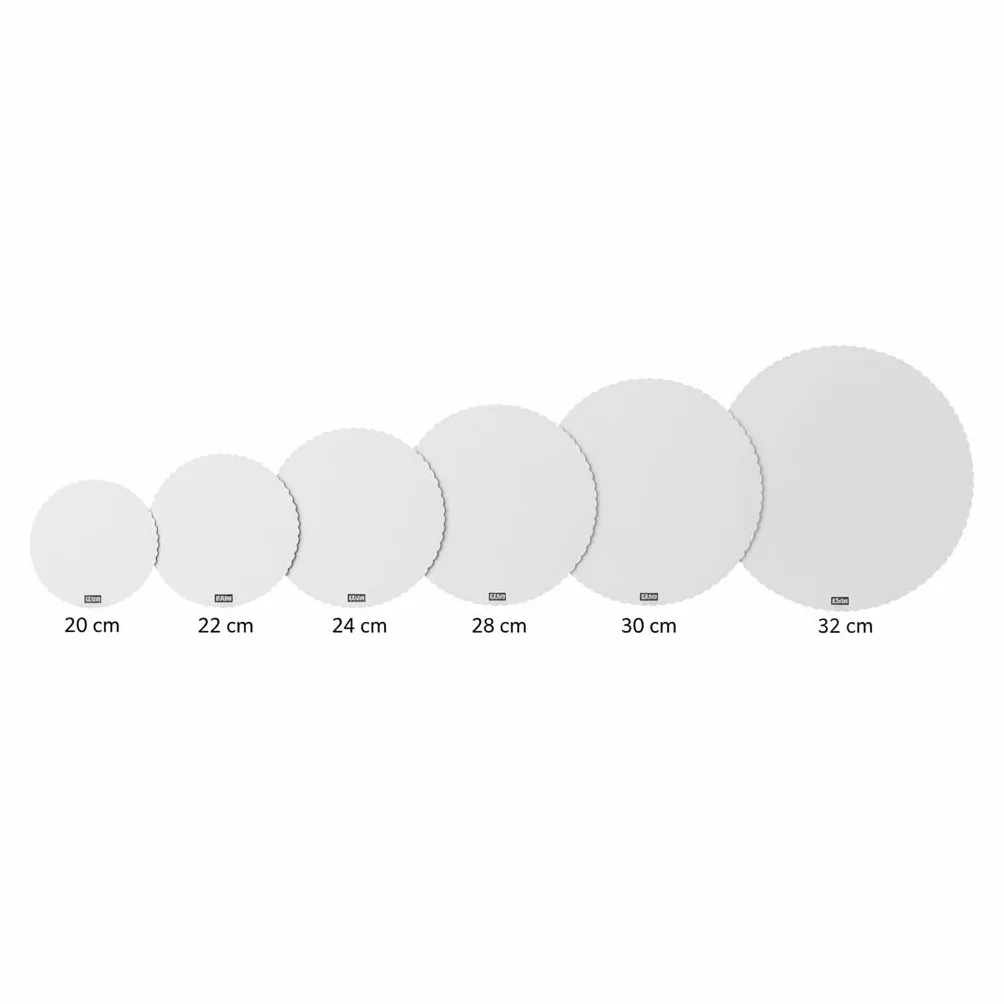 Inoverse 100 tappetini per torte rotondi Ø 32 cm bianco cartone resistente rivestito monouso