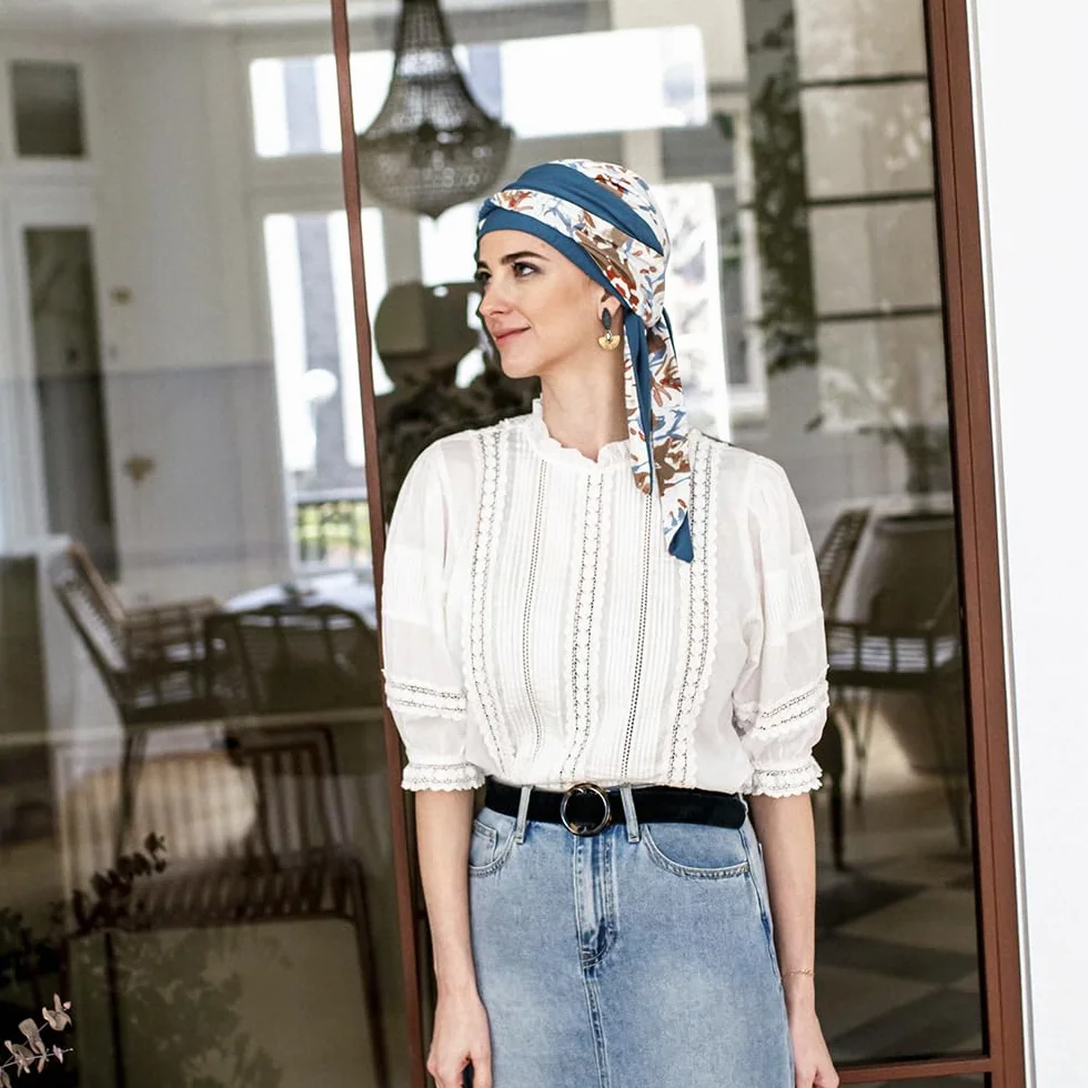 CAREBELL Foulard Oncologico Smooth Tessuto di bambù Chemioterapia Alopecia Realizzato a mano Spagna