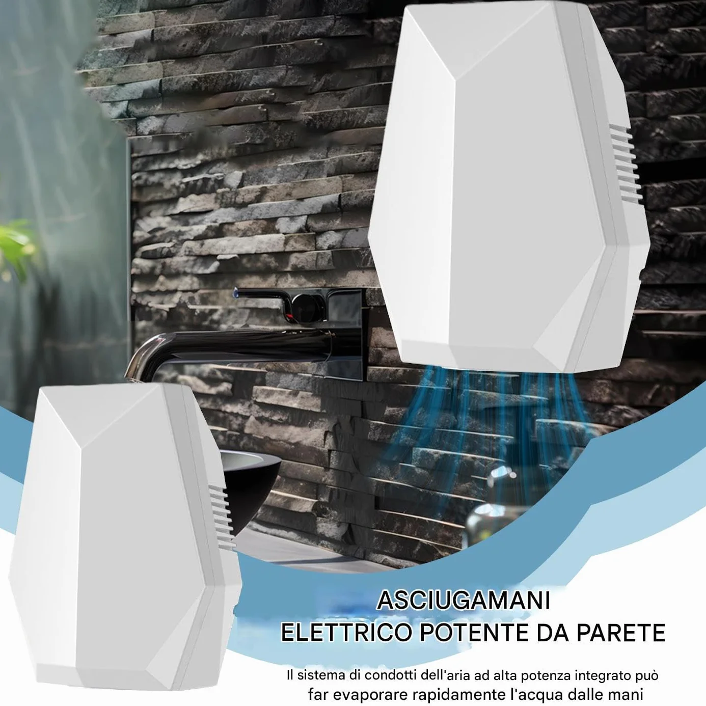 Asciugamani Portatile Sensore Automatico per Bagno Doccia Hotel