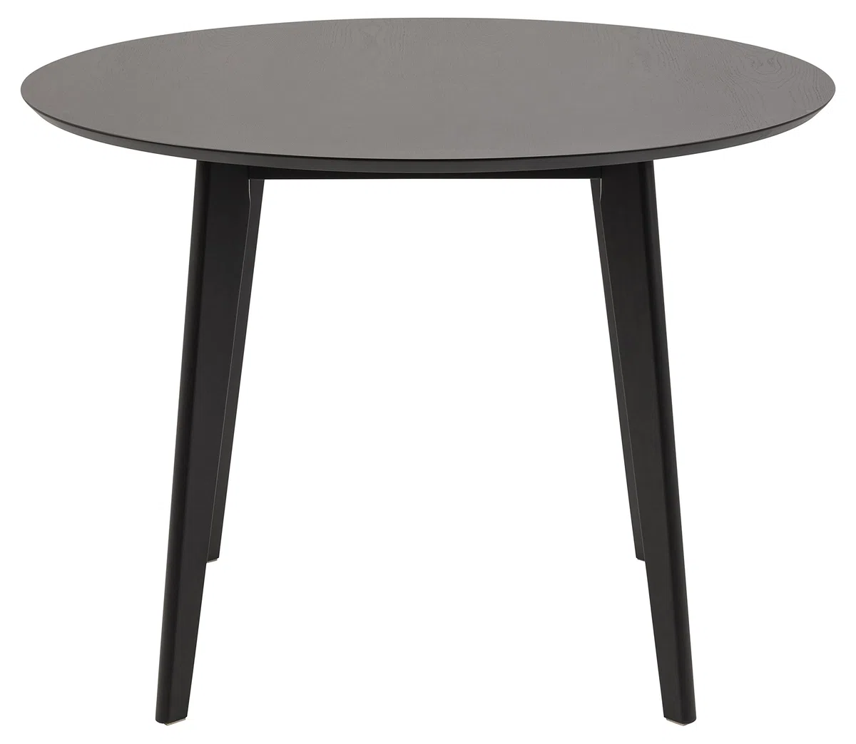AC Design Furniture Roxanne tavolo da pranzo, nero, impiallacciatura rovere/albero della gomma, L: 105 x P: 105 x H: 76 cm, 1 pz