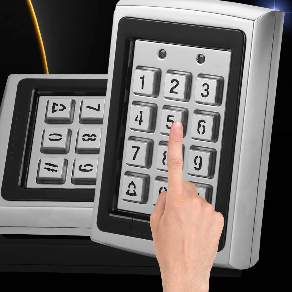 Lettore di schede RFID in metallo da 125 KHz con tastiera di controllo accessi e password con retroilluminazione - Sistema di accesso sicuro per 1000 utenti
