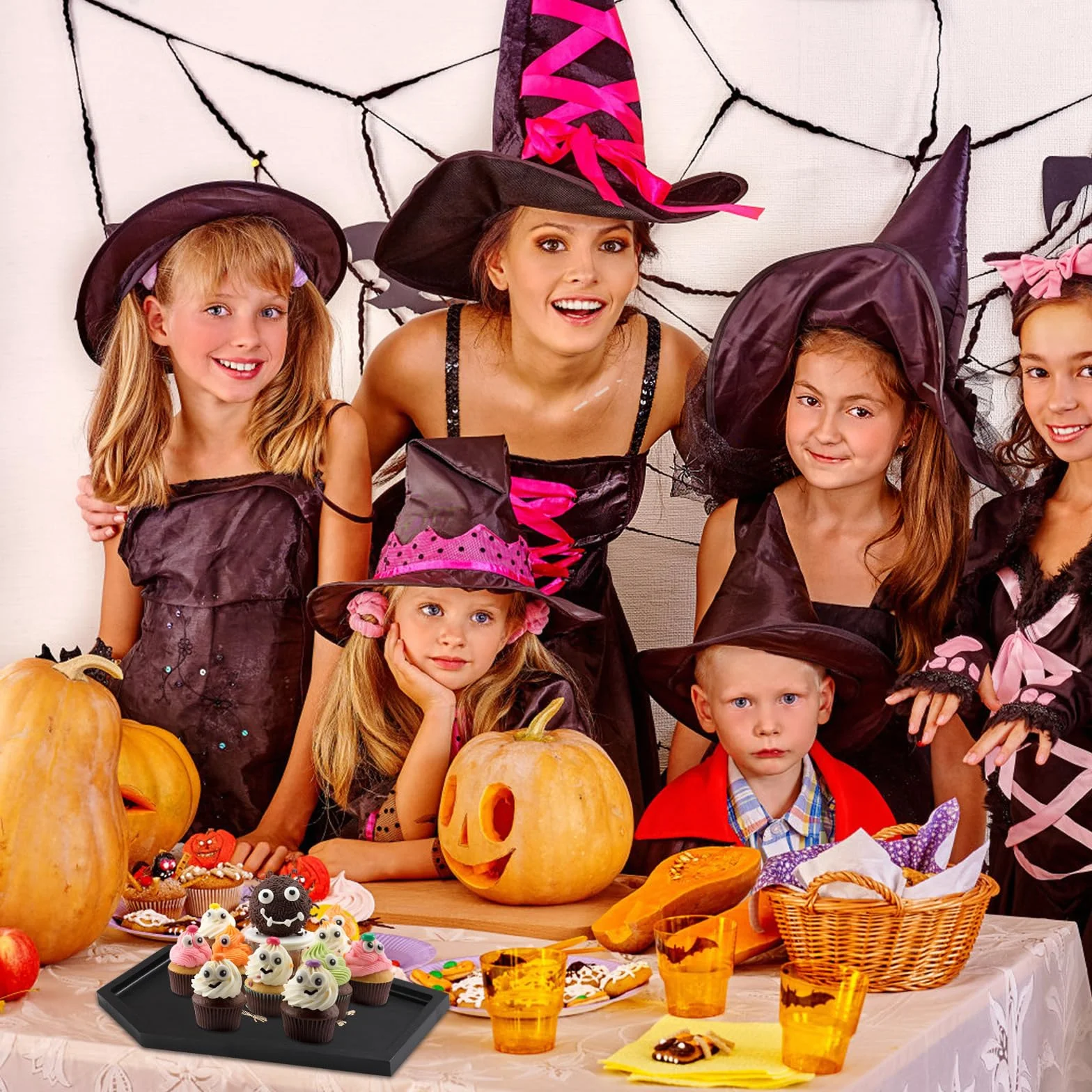 Vassoio per Bara Scheletro Halloween Gotico Spettrale per Servire Cibo Formaggio Bomboniere