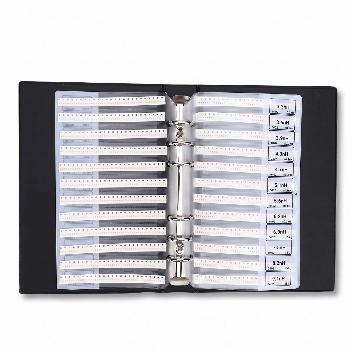 Zunate 0402 Libro Campioni di Induttori SMD, Kit di Assortimento di Induttori in Chip Multistrato con Etichette dei Parametri, per Studenti di Ingegneria, Insegnamento di Riparazione