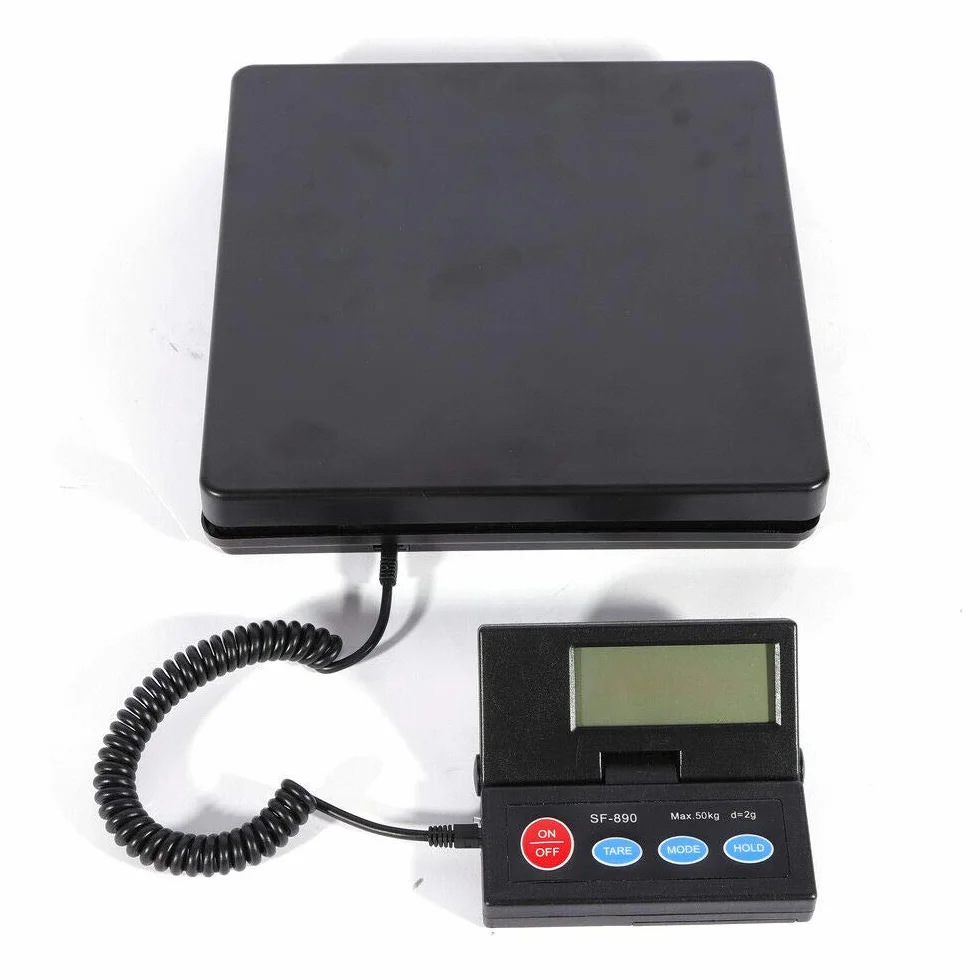 Bilancia digitale da 2 g, 50 kg, bilancia elettronica a piattaforma, professionale, con grande display per pesatura, uso domestico e commerciale