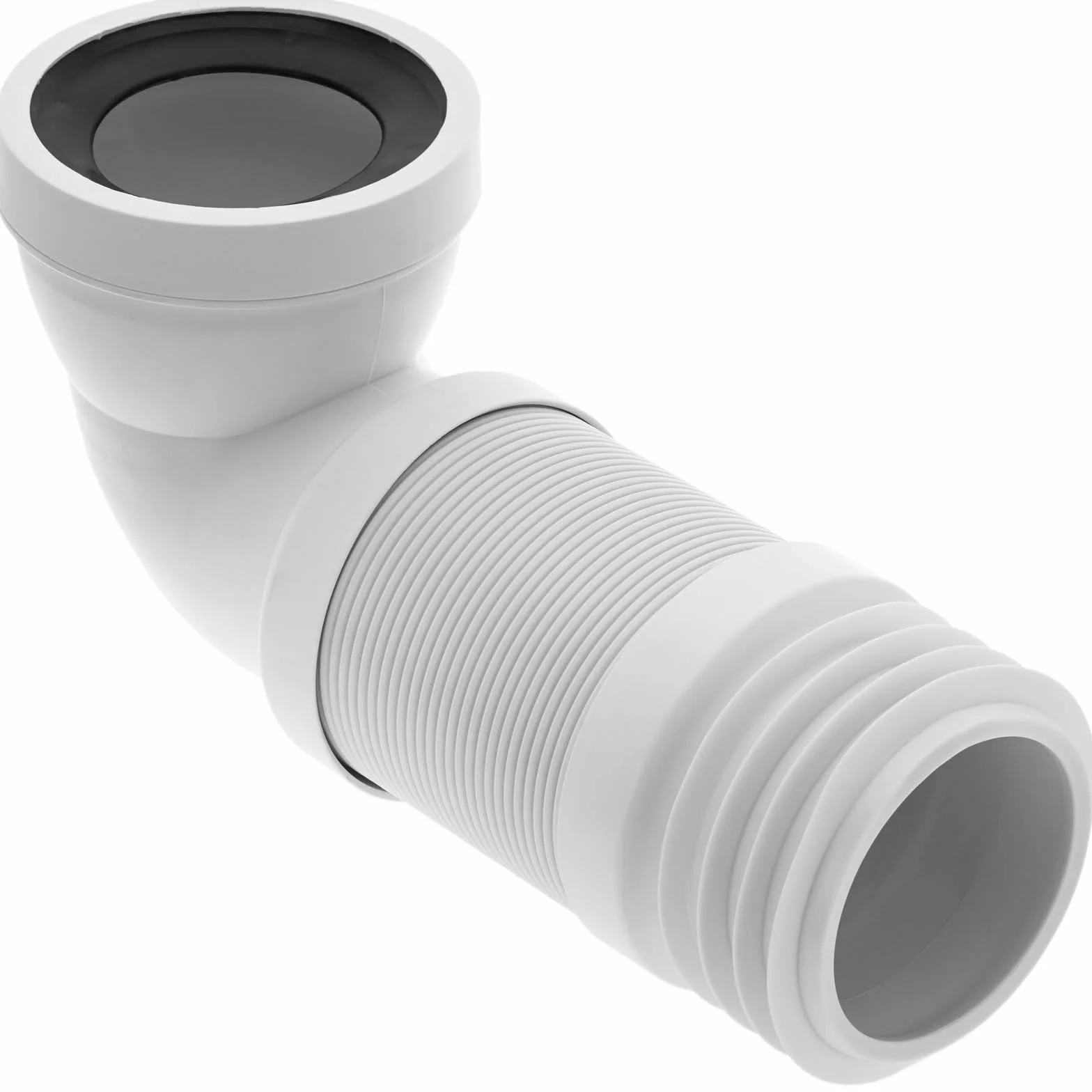 PrimeMatik Manicotto di collegamento WC inclinato 90° estensibile ∅ 105mm
