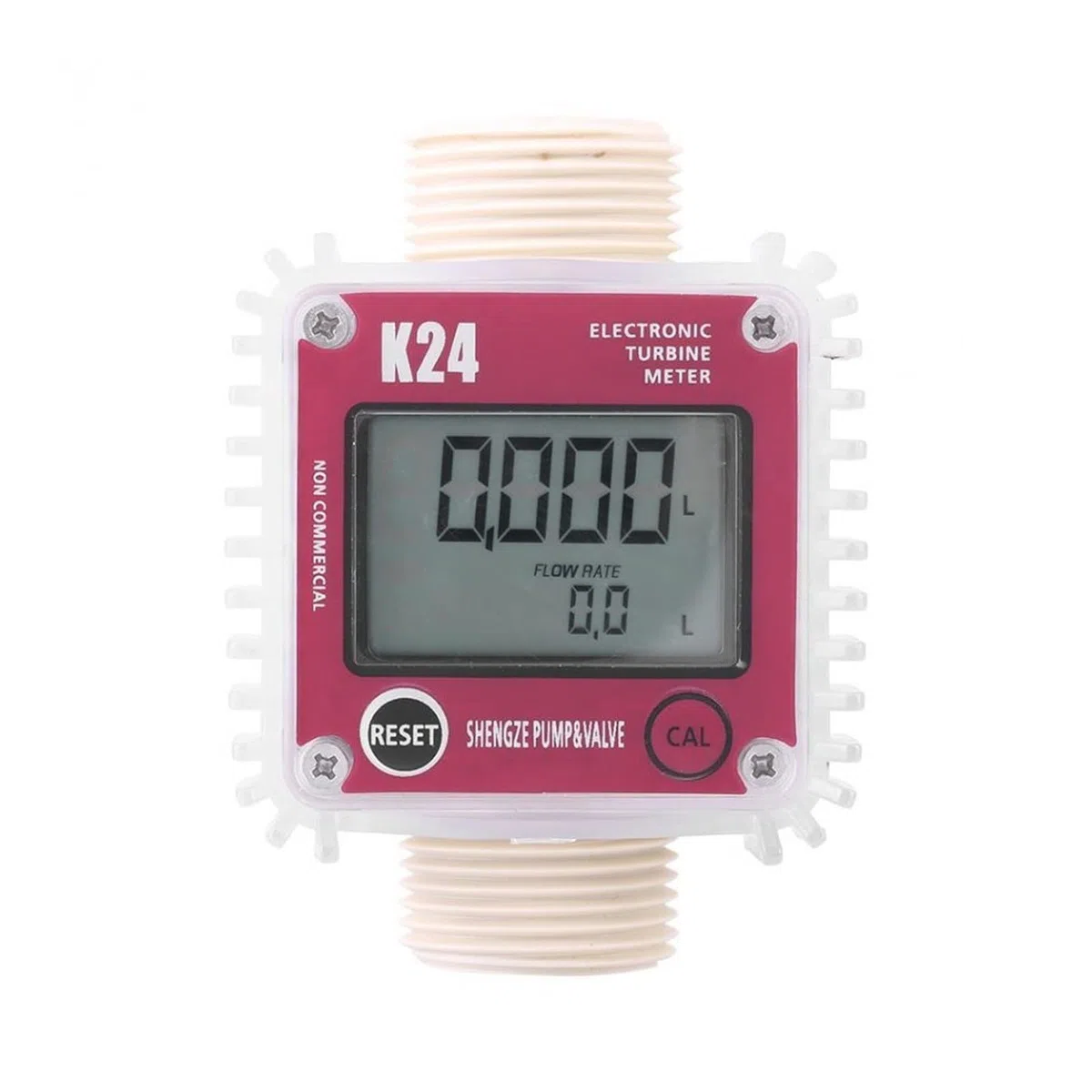 Contalitri Acqua, 1PC K24 Turbina Digitale Gasolio Flussometro Carburante Calibro for Prodotti Chimici Acqua Liquida Calda
