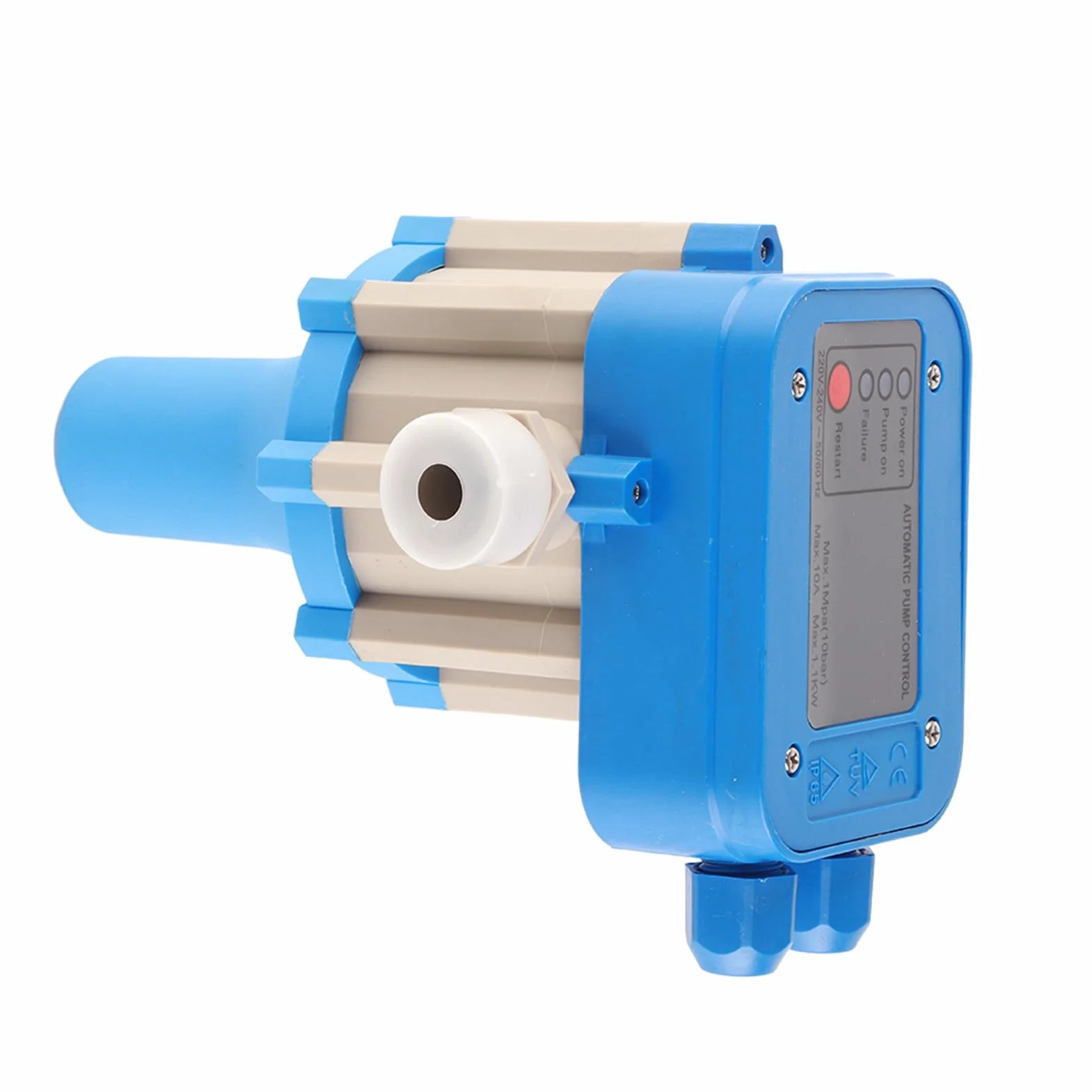 Pressostato Manometro (10 bar), Pompa Elettronica, Regolatore Automatico di Pressione della Pompa Dell'acqua con Cavo per Tubo Dell'acqua Domestica, Irrigazione del Giardino