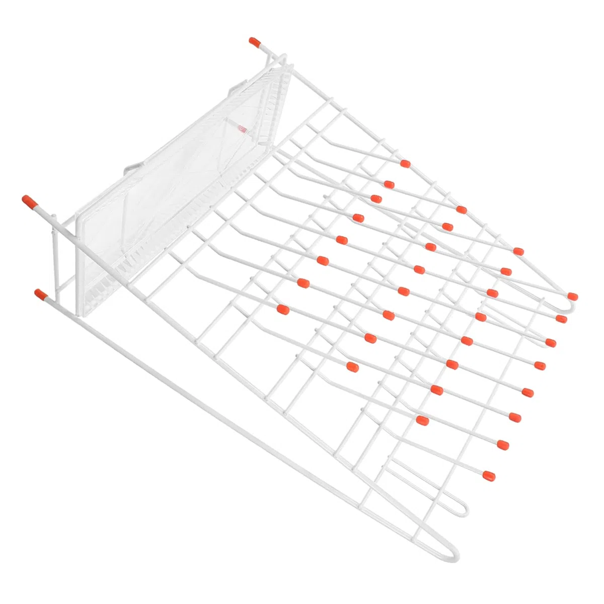 SOLUSTRE Rack per Provette da Laboratorio 32 Slot in Ferro Rivestito, Porta Vetreria da Laboratorio Salvaspazio e Scolapiatti per Asciugatura Tubi, per Uso Scientifico e Drenaggio