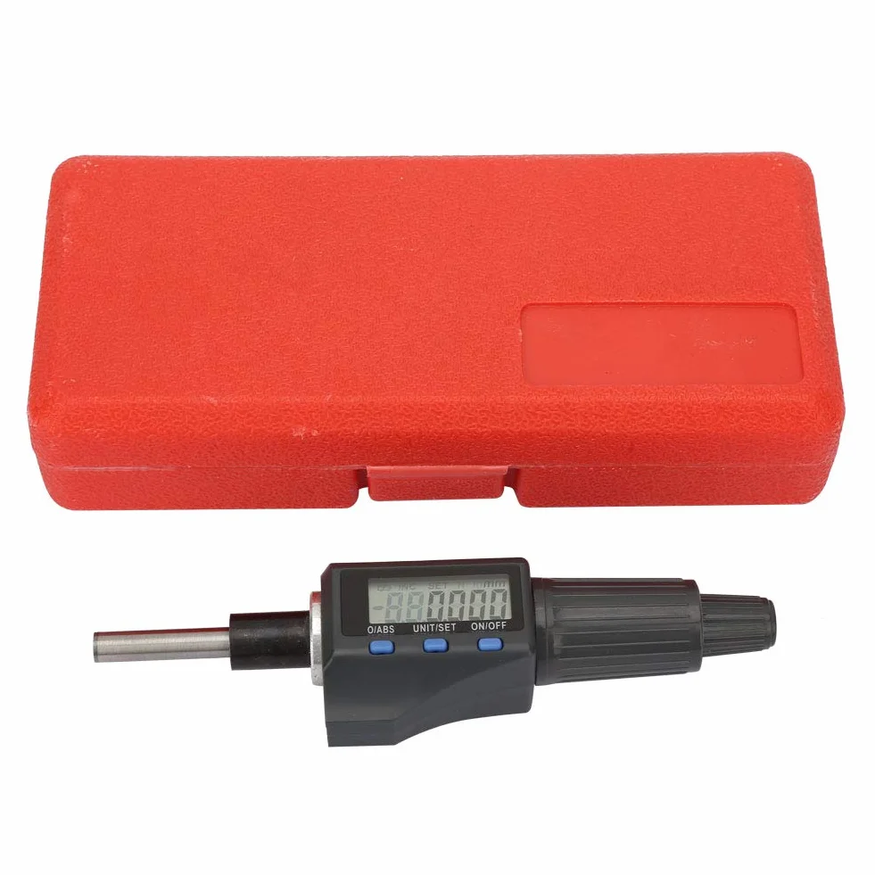 Testina micrometrica digitale da 0,001 mm, strumenti di misurazione dello spessore, unità di supporto per testina elettronica da 0-25 mm Conversione
