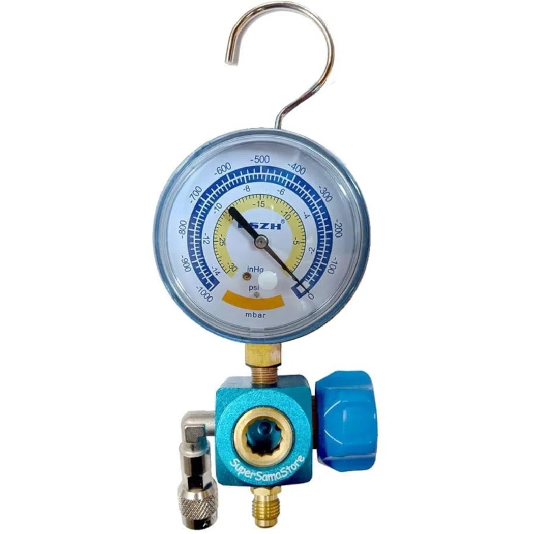 3S SuperSamaStore Vacuometro con Rubinetto Attacco 1/4" Sae per Pompa Vuoto