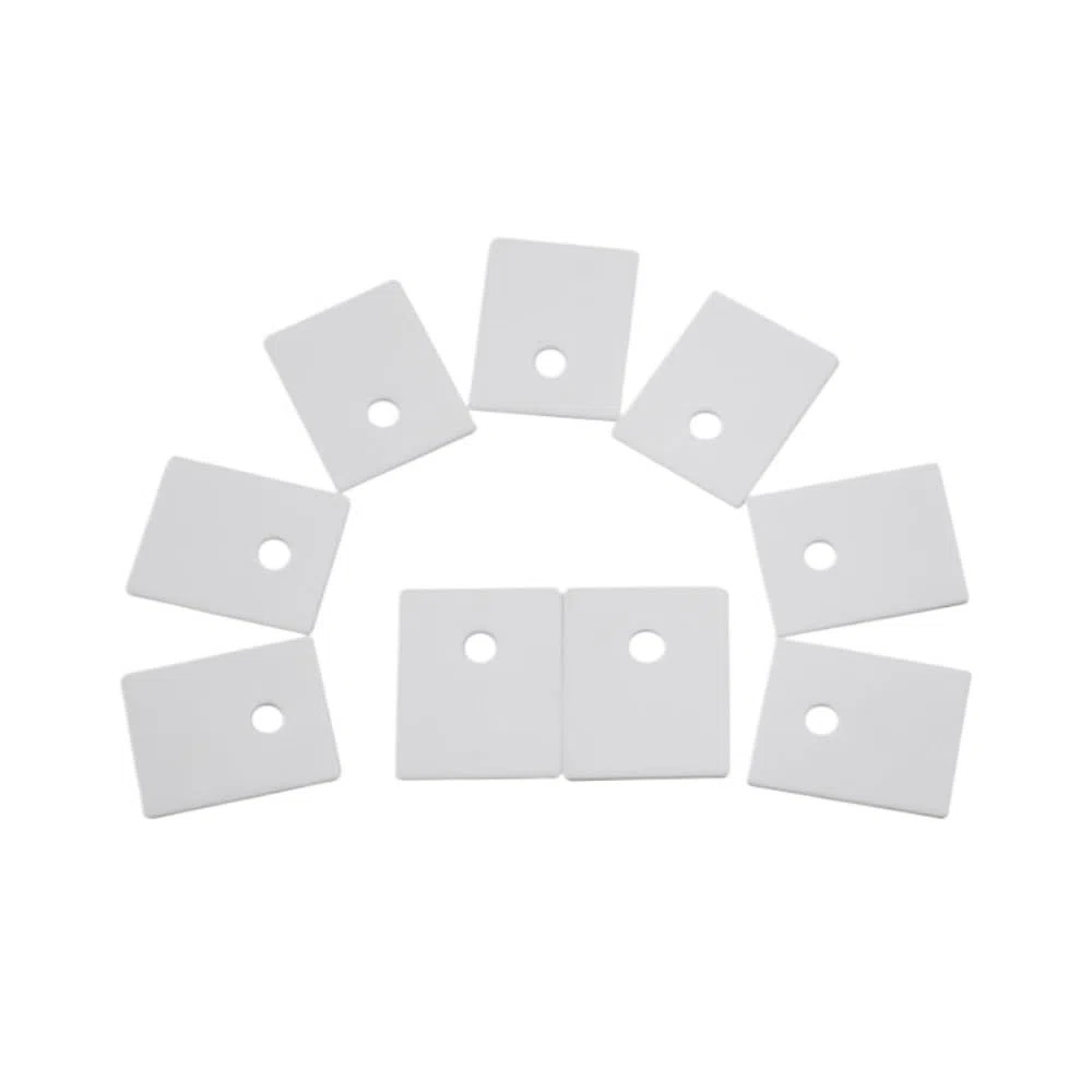 Fogli di ceramica di allumina for produzione di precisione, fogli di ceramica di nitruro di alluminio ultrasottile perforati 50 pezzi(20X25X0.6mm)