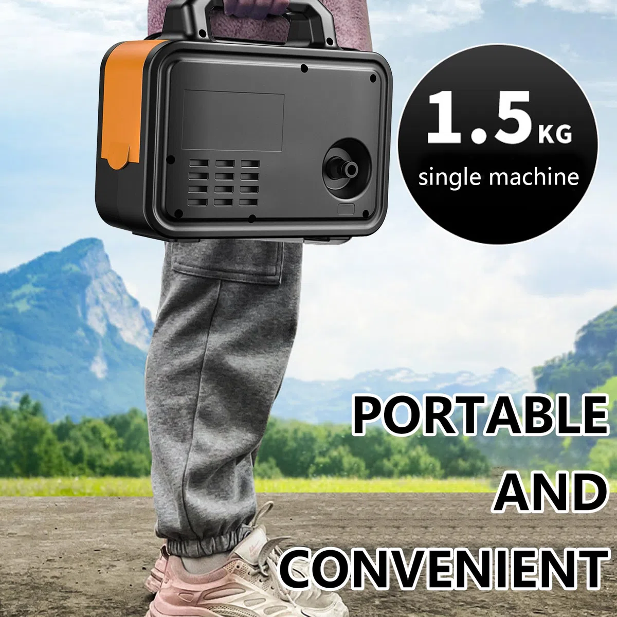 Pompa Dell'acqua, Pompa Giardino, Pompa Autoadescante Portatile con Tubo 10M Tubo Ingresso Dell'acqua 3M, Pompa Acqua a Batteria con 2 Batteria, per Giardino, Vasca Idromassaggio, Serbatoio, Piscina