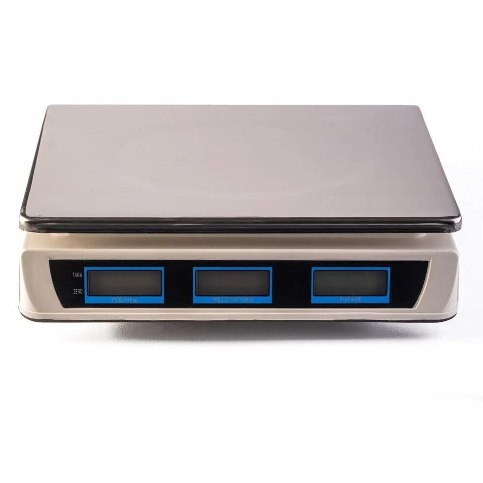 Bilancia elettronica digitale da banco professionale 40kg divisione 2g 7 memorie