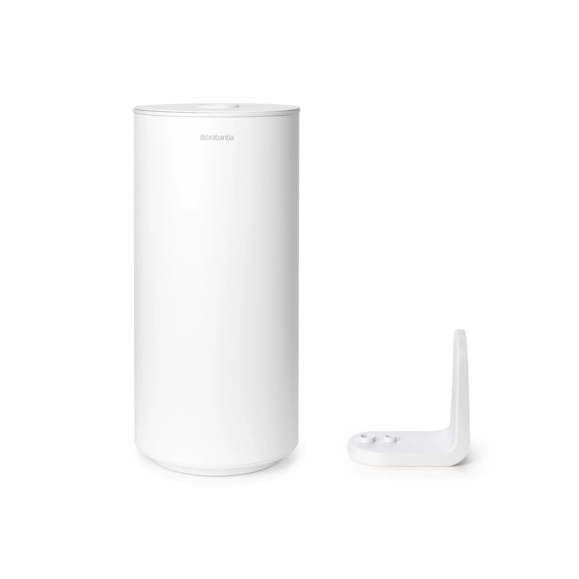 Brabantian Mindset Dispenser Carta Igienica 2 Rotoli Adatto a Rotoli Sistema di Sollevamento Resistente alla Corrosione Mineral Fresh White 30 x 15 x 13.7 cm