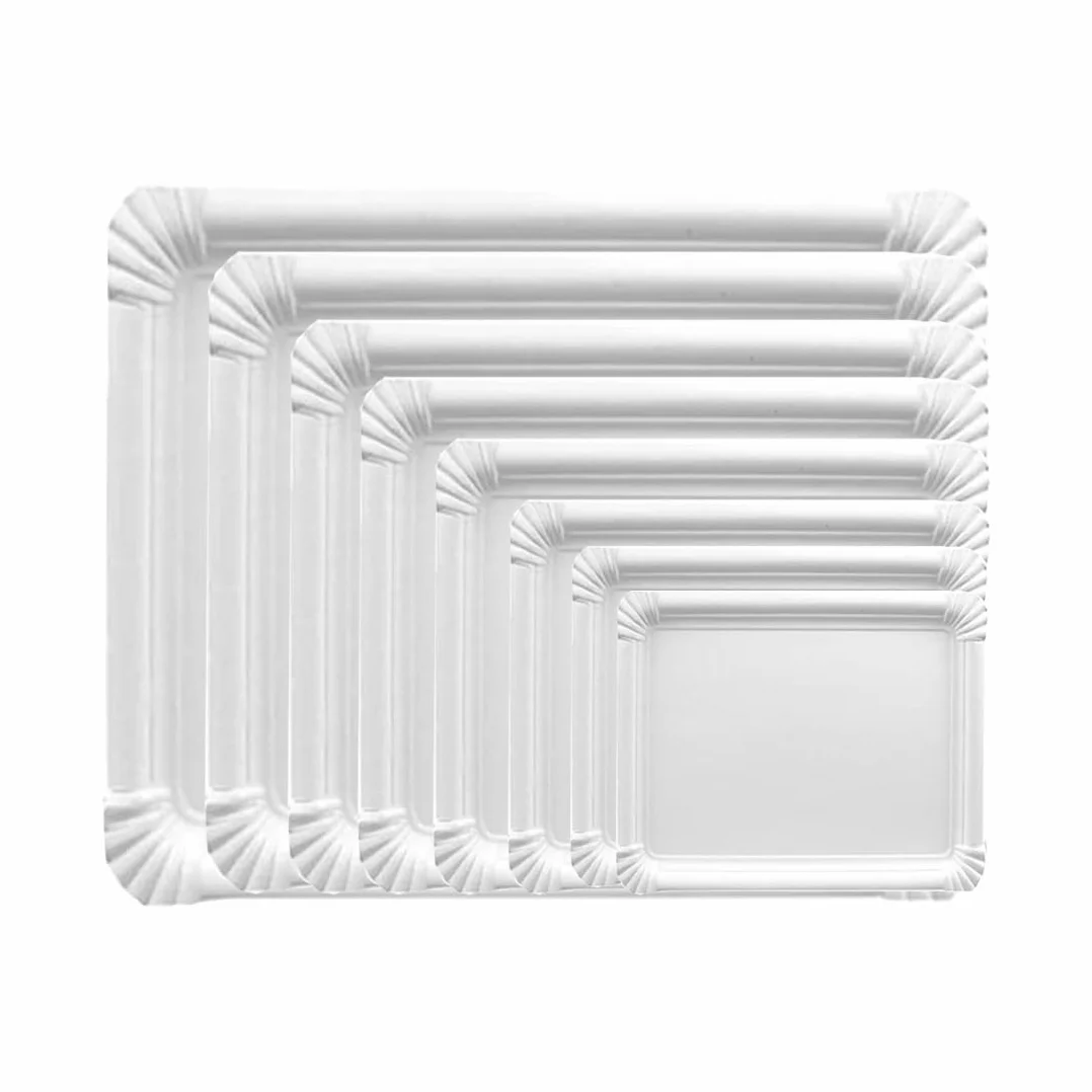 MAQA 10 kg Vassoio Rettangolare per Dolci 16x22.5 cm Bianco Usa e Getta