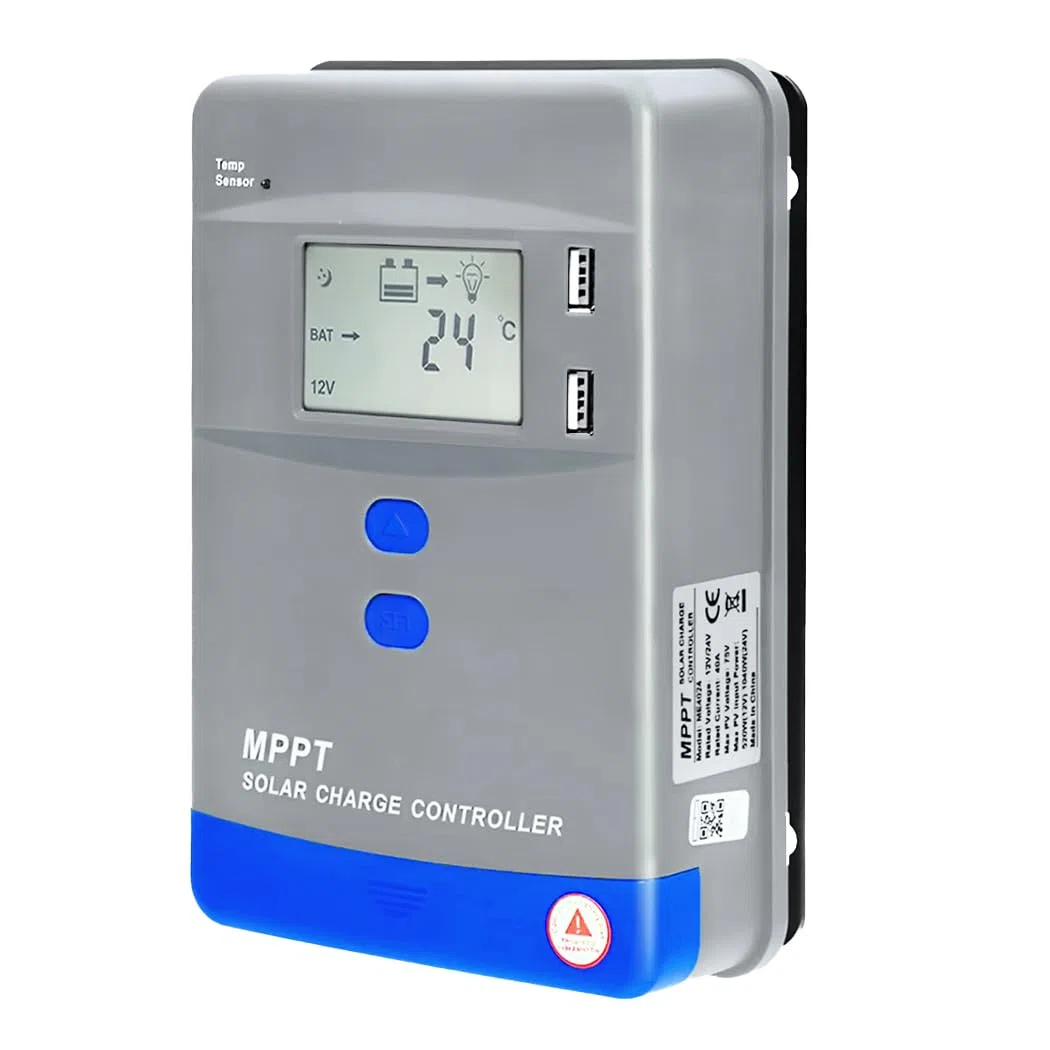 Y&H Regolatore di carica pannello solare MPPT 40A 12V 24V per pannello solare max 75V fino a 520W 1040W per la ricarica di batterie AGM, Gel, Flooded e al litio,LiFePO4