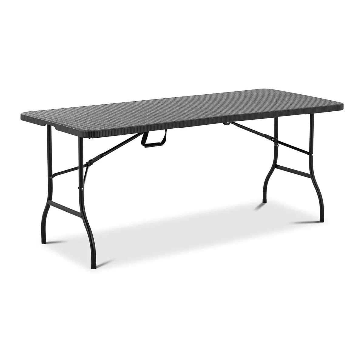 Royal Catering Tavolo Pieghevole da Esterno Tavolo da Giardino RC-FT_3 (150 kg, Nero, Acciaio, Polietilene)