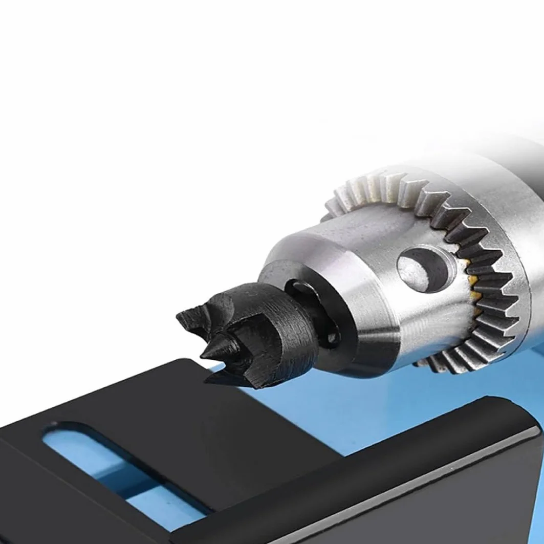 Macchina da tornio in legno mini tornio da 150 W Pollettiere DC 12-24V Benchtop per la creazione di asile da te, tornio da banco
