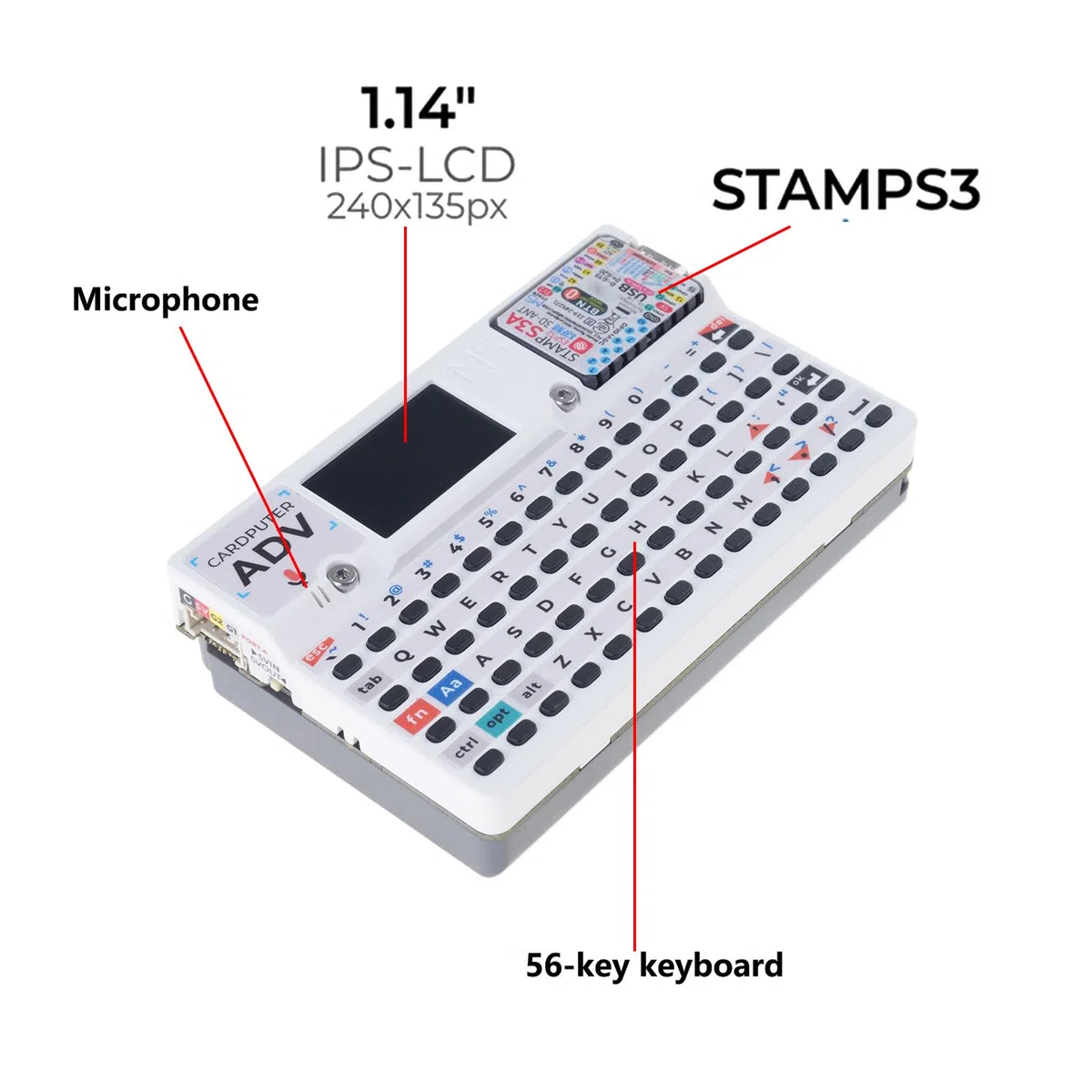 Cardputer Portatile Embedded Systems Scheda di Sviluppo 56 Schede Tastiere Microcontroller StampS3 Programmabile