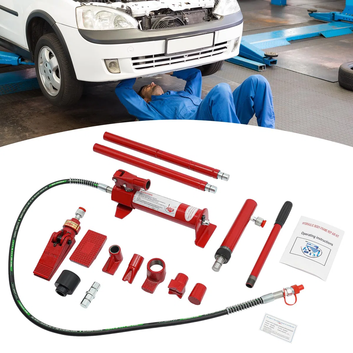 Kit di riparazione idraulico per carrozzeria pompa cric 4t Hub per riparazioni in officine private, officine di riparazione auto, officine automobilistiche e altre occasioni