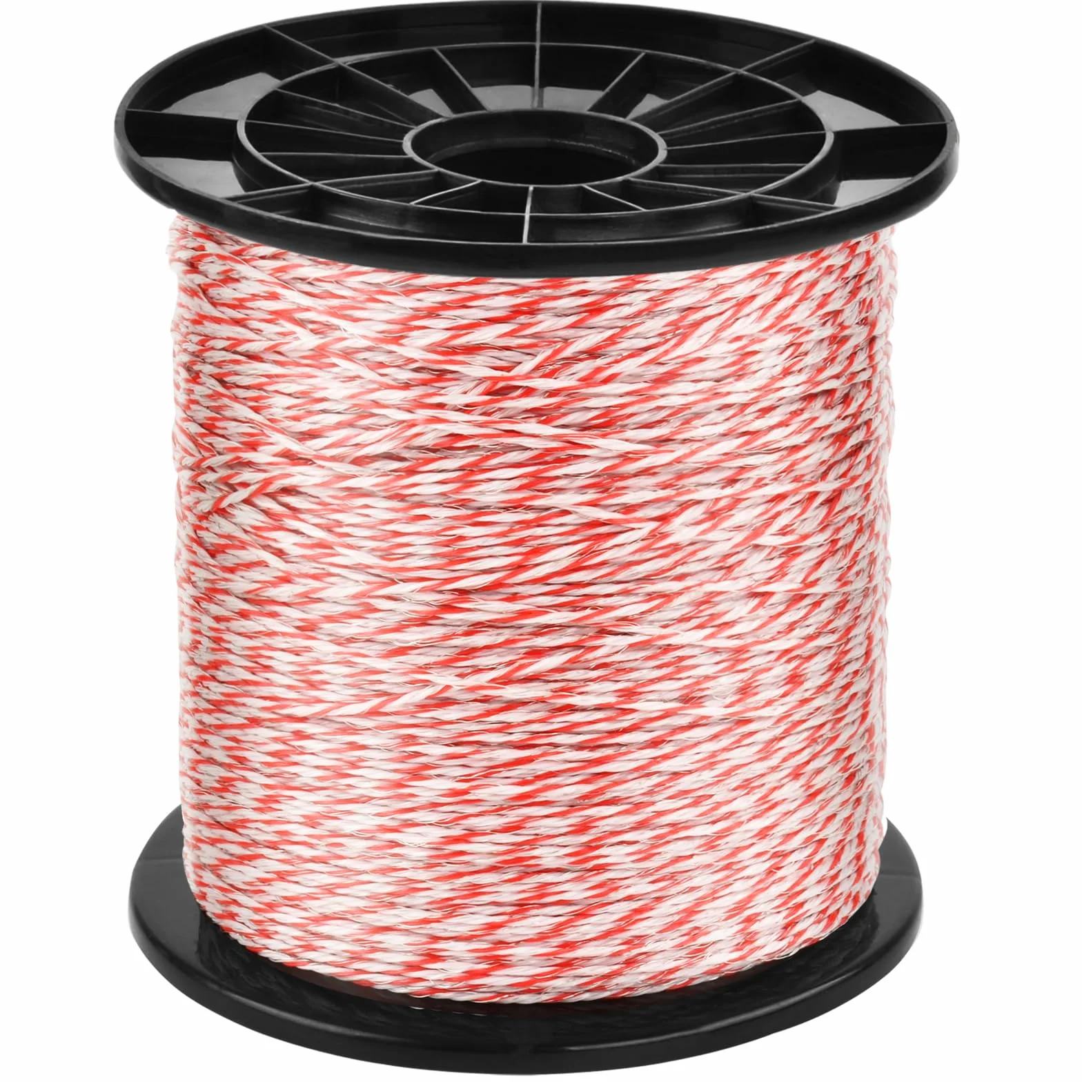 1000M Corda per Recinzione Elettrica, Recinzione di Filo Per Bestiame In Acciaio Inox Corda Conduttore Per Recinzione Elettrica Accessori per Recinzione (Rosso+Bianco, 1000M)