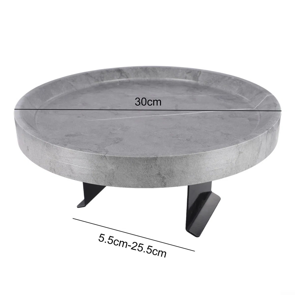 Tavolino in legno di dimensioni comode per la maggior parte dei divani, perfetto per gustare le tue bevande preferite (grigio)