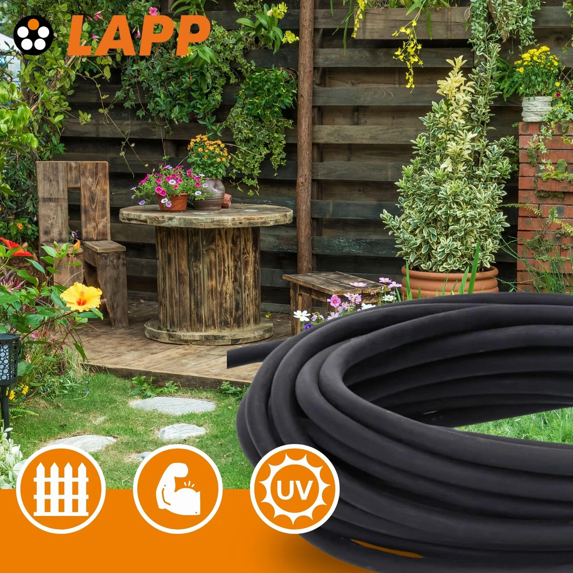 10 metri Lapp 1030478 Cavo di comando schermato LiYCY 7x0,25 mm² I resistente ai raggi UV I cavo di segnale a 7 fili I cavo dati per uso esterno I cavo a saldare I cavo di collegamento LED I nero