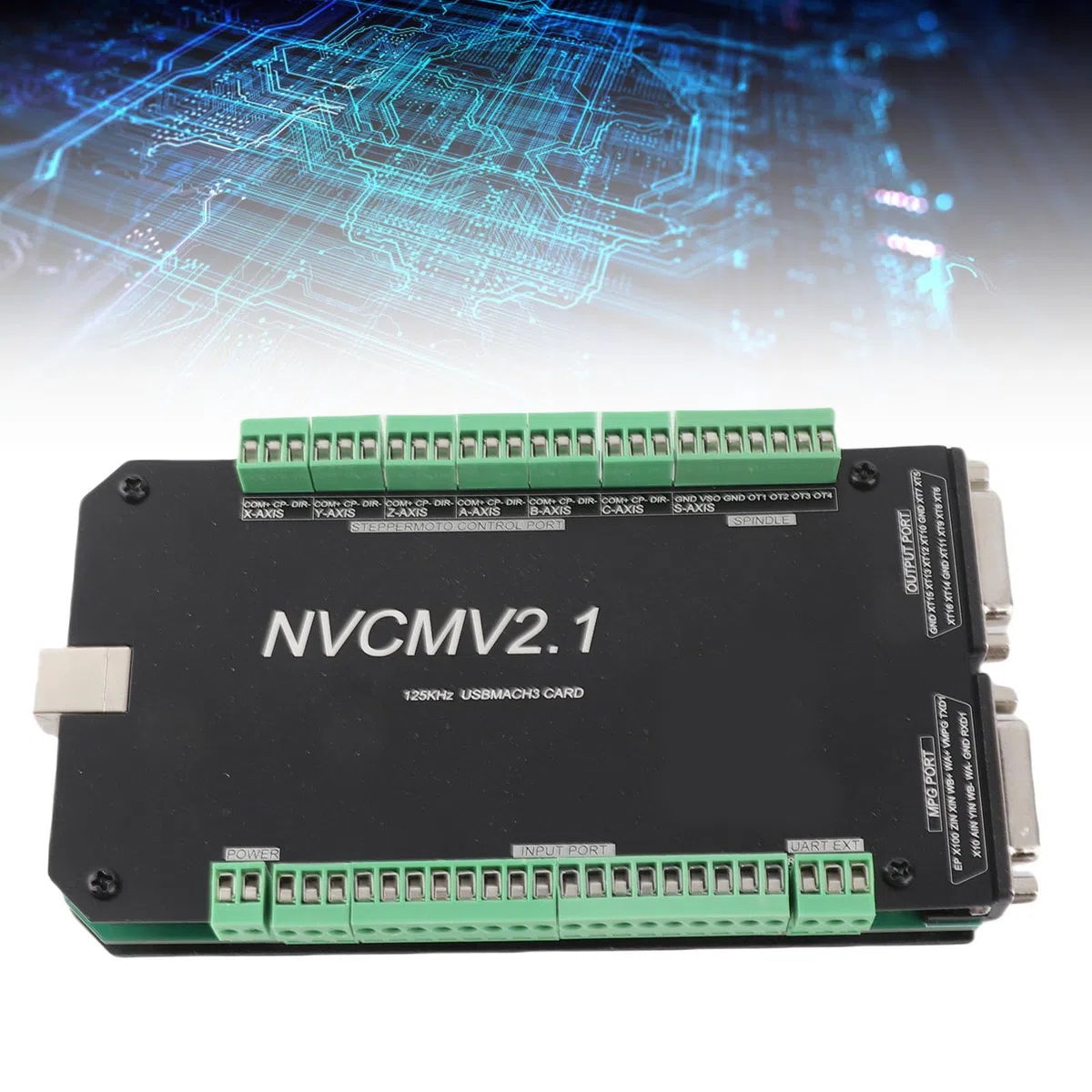 Scheda di Movimento Nvcm Controller CNC a 6 Assi Scheda di Interfaccia USB per Motore Passo-passo
