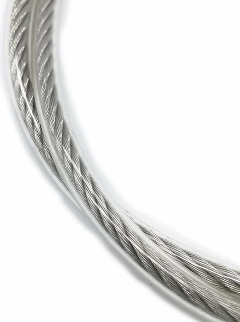 10M 8mm Filo di acciaio, 7X19 Filo teso in acciaio, cavo in PVC rivestito per sospensione luci a filo, corda per bucato