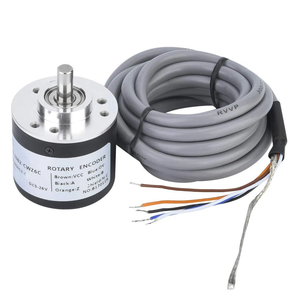 Encoder Rotativo Incrementale E6B2-CWZ6C 600P/R DC 5-26V Uscita NPN 38mm per Automazione Industriale con Cavo 2m per Controllo Motore e Posizionamento Preciso