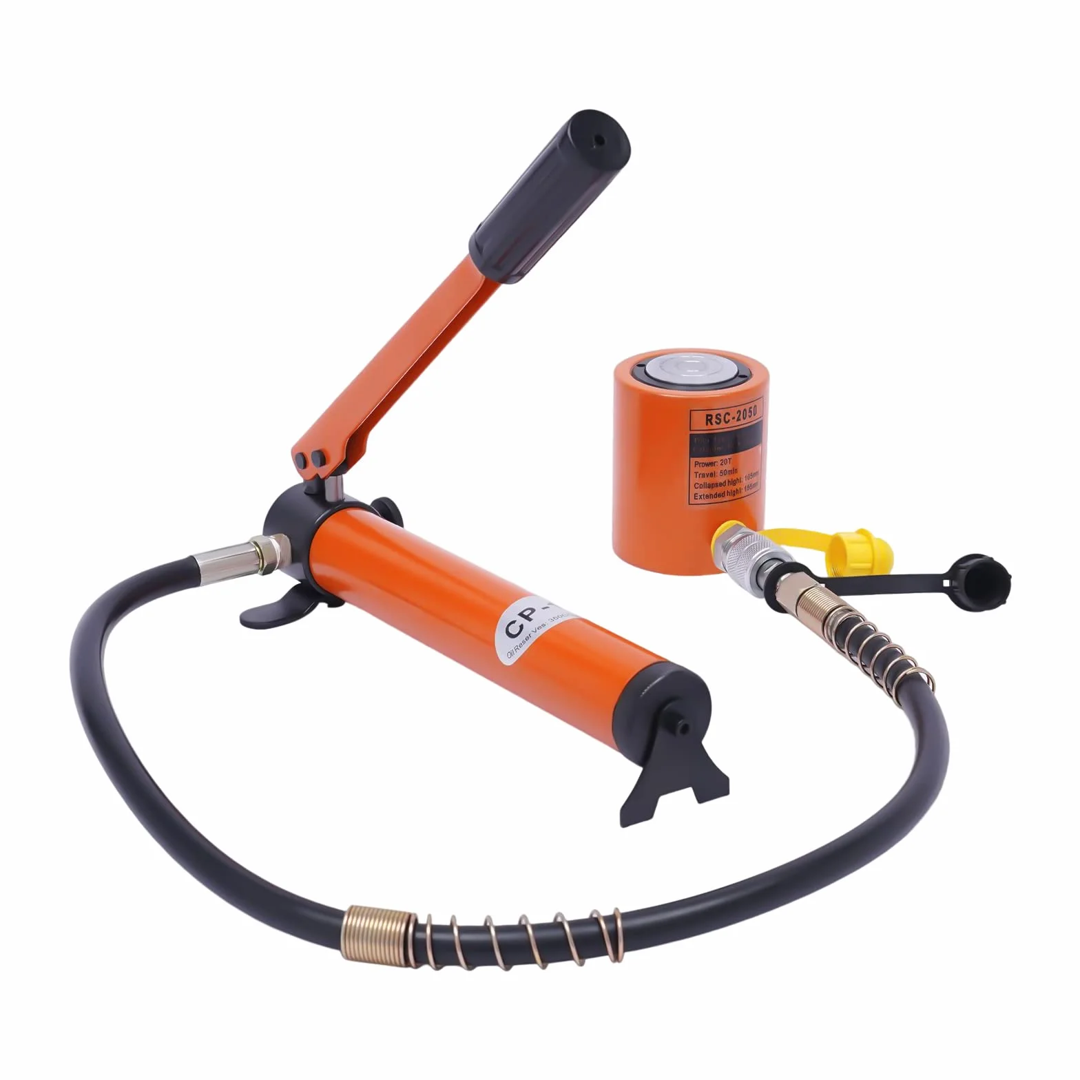 Pompa idraulica manuale in acciaio, cilindro idraulico a sezione singola 20T con pompa idraulica CP-180 idraulico Jack Ultra Thin superficie utilizzabile