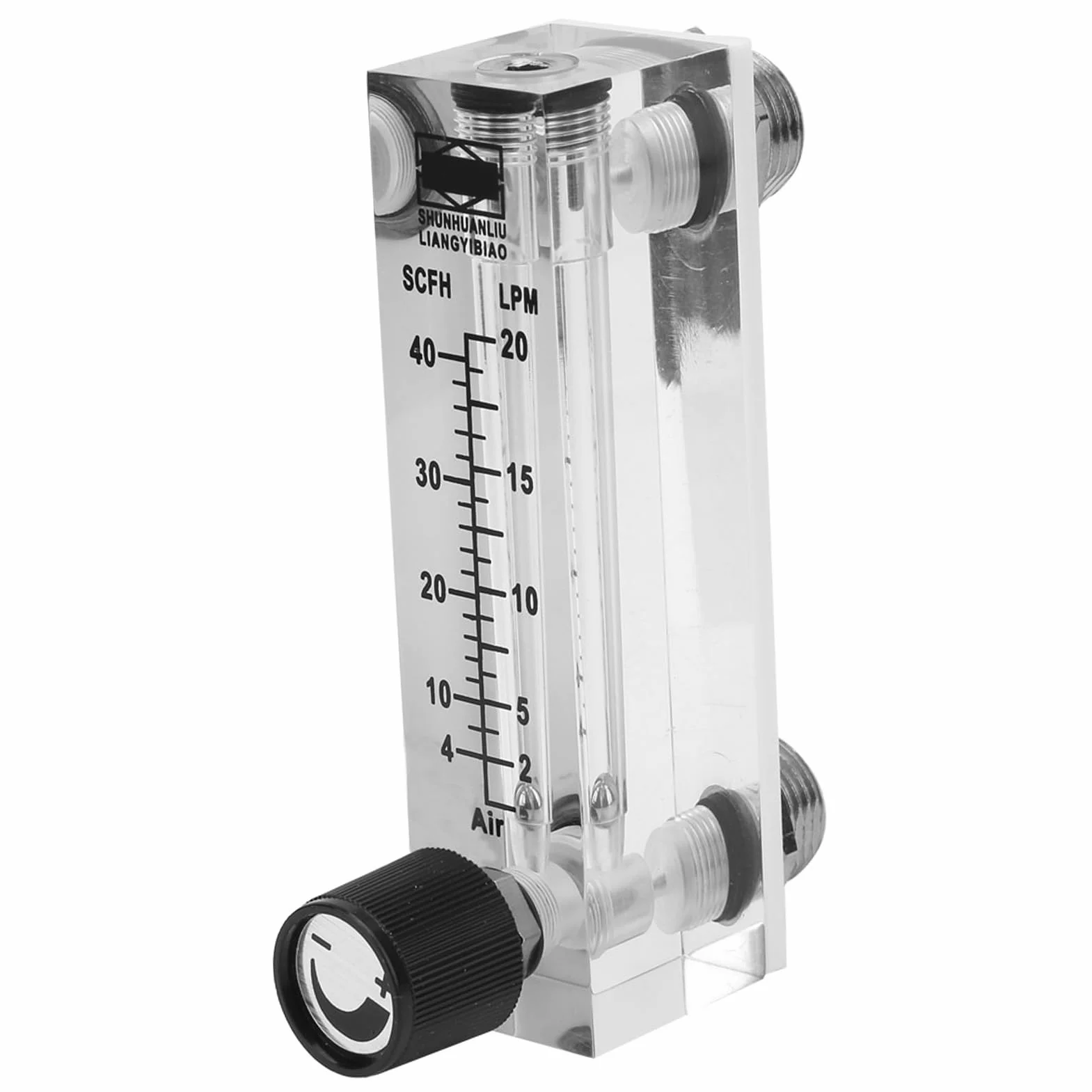 Flussometro a gas regolabile LZM-6T Ottone BSP 1/4" 2-20LPM 4-40SCFH