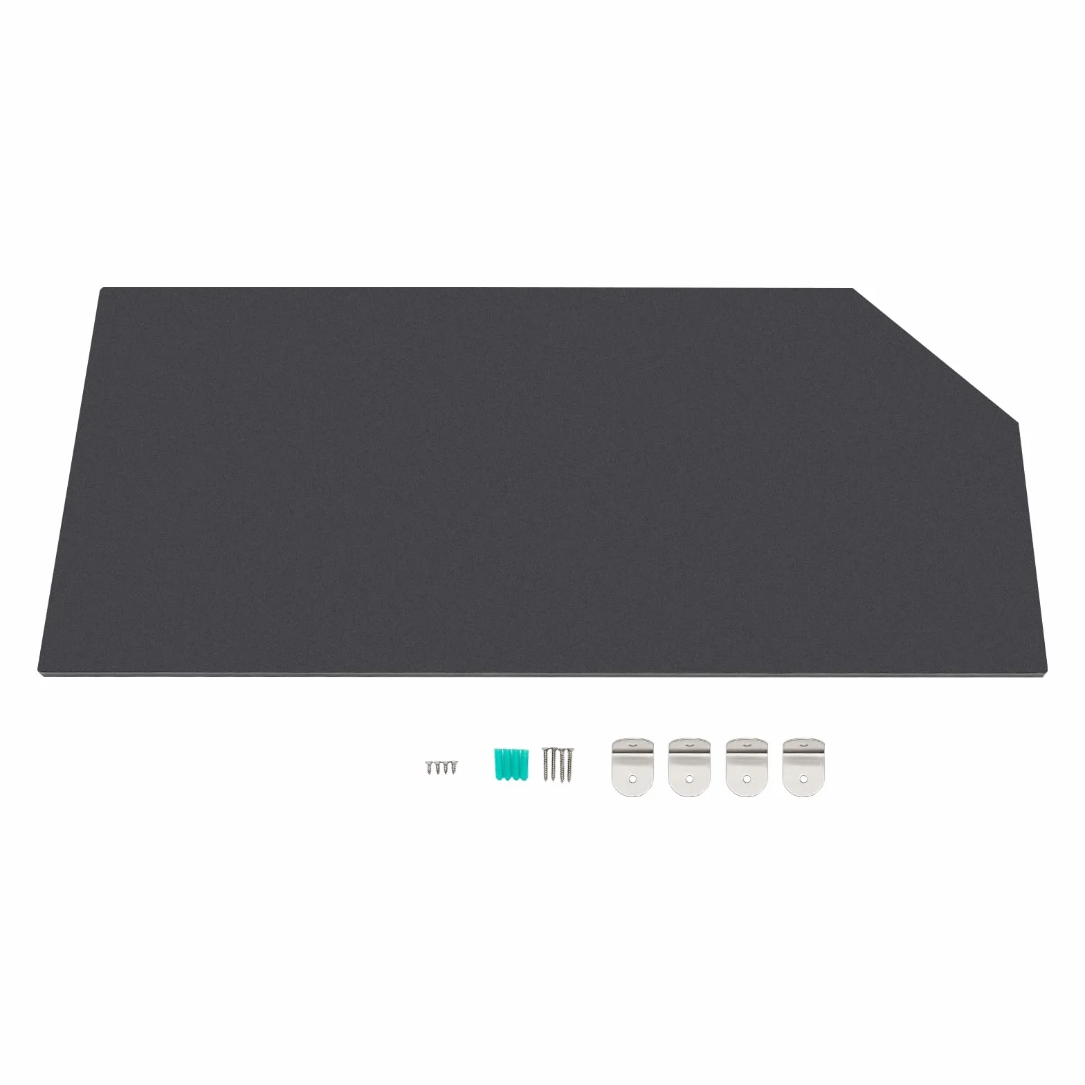 Parete divisoria per wc e orinatoio 90x40 cm montaggio a parete angolo smussato