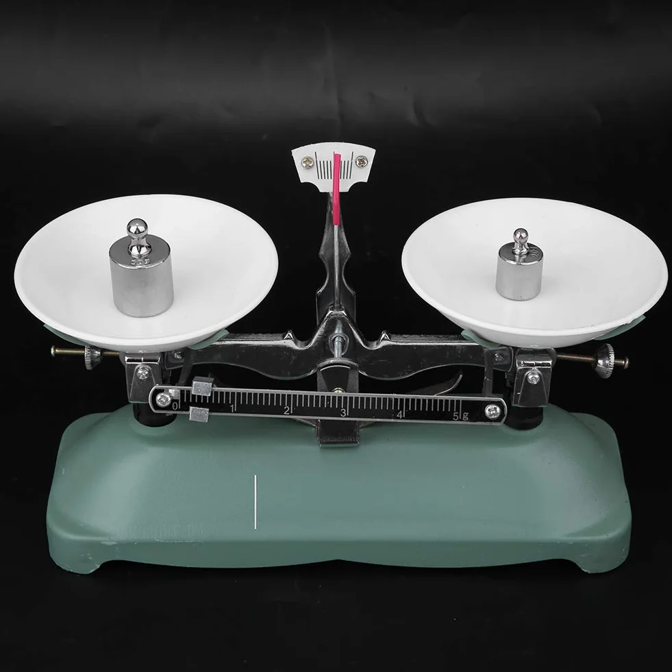 Bilancia Meccanica da 100/500 Grammi con Kit di Pesi Vassoio Bilancia Pesapersone da 10 G, 20 G, 50 G, 100 G, 200 G (100 Grammi)