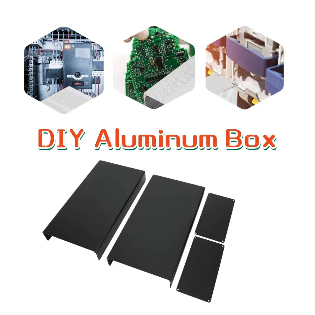 Custodia a corpo diviso per custodia per scatola di progetto elettronica in alluminio, scatola di giunzione per PCB Dissipazione del calore per accessori elettrici per GPRS