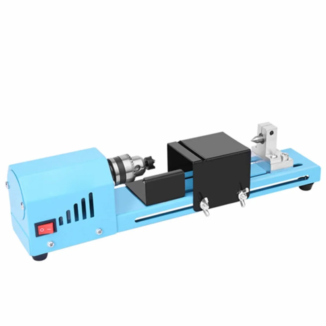 Macchina da tornio in legno mini tornio da 150 W Pollettiere DC 12-24V Benchtop per la creazione di asile da te, tornio da banco