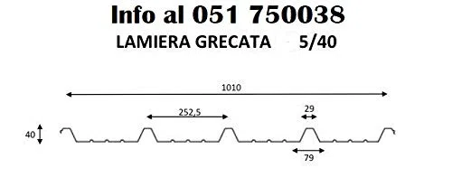 LAMIERA GRECATA CM250X101 MARRONE TESTA DI MORO KIT 3 PZ