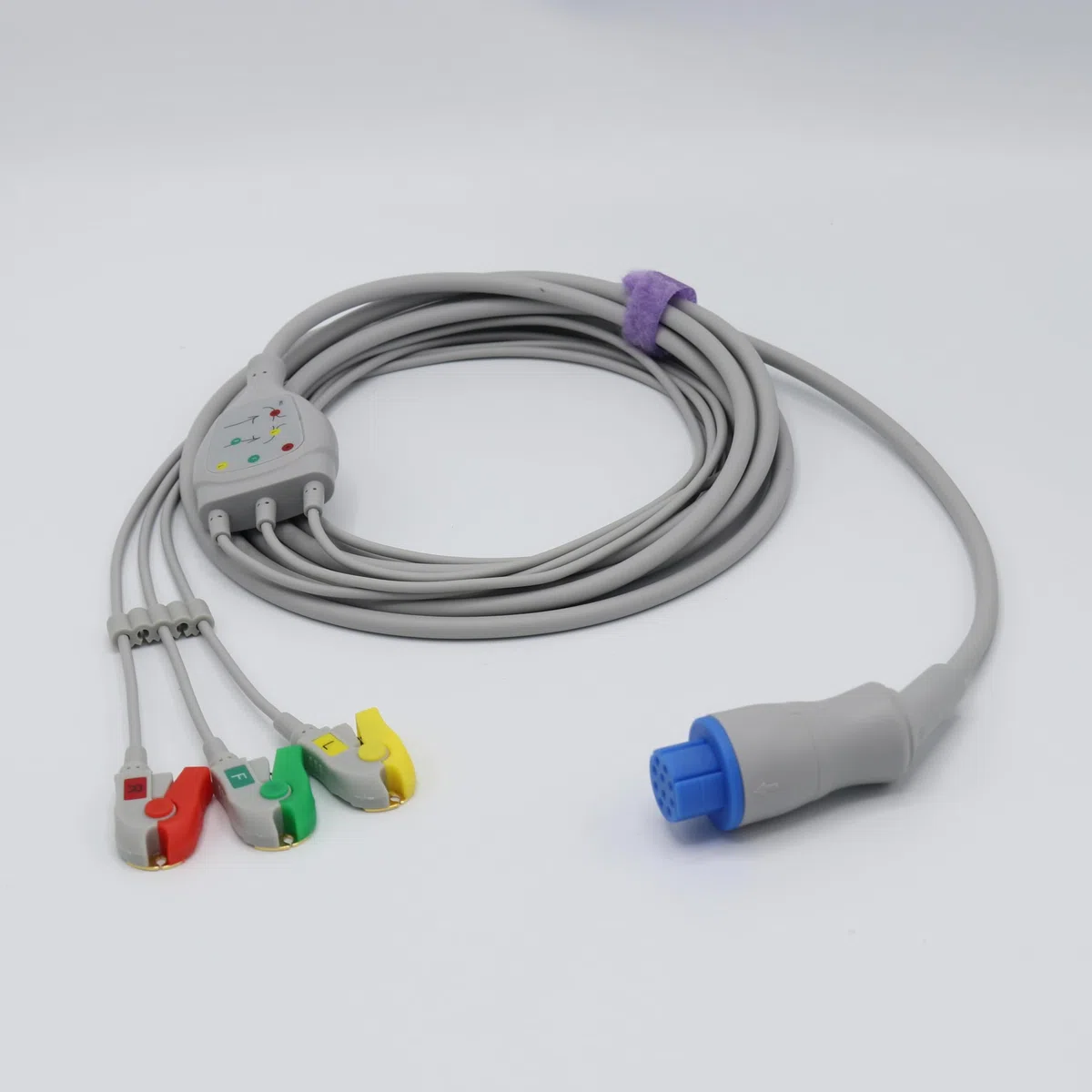 Skmeditec Compatibile Datex Ohmeda Cardiocap I, Cardiocap II EKG//ECG Cavo a connessione diretta Pinch a 3 derivazioni, Cavo Pinch di ricambio con connettore a 10 pin