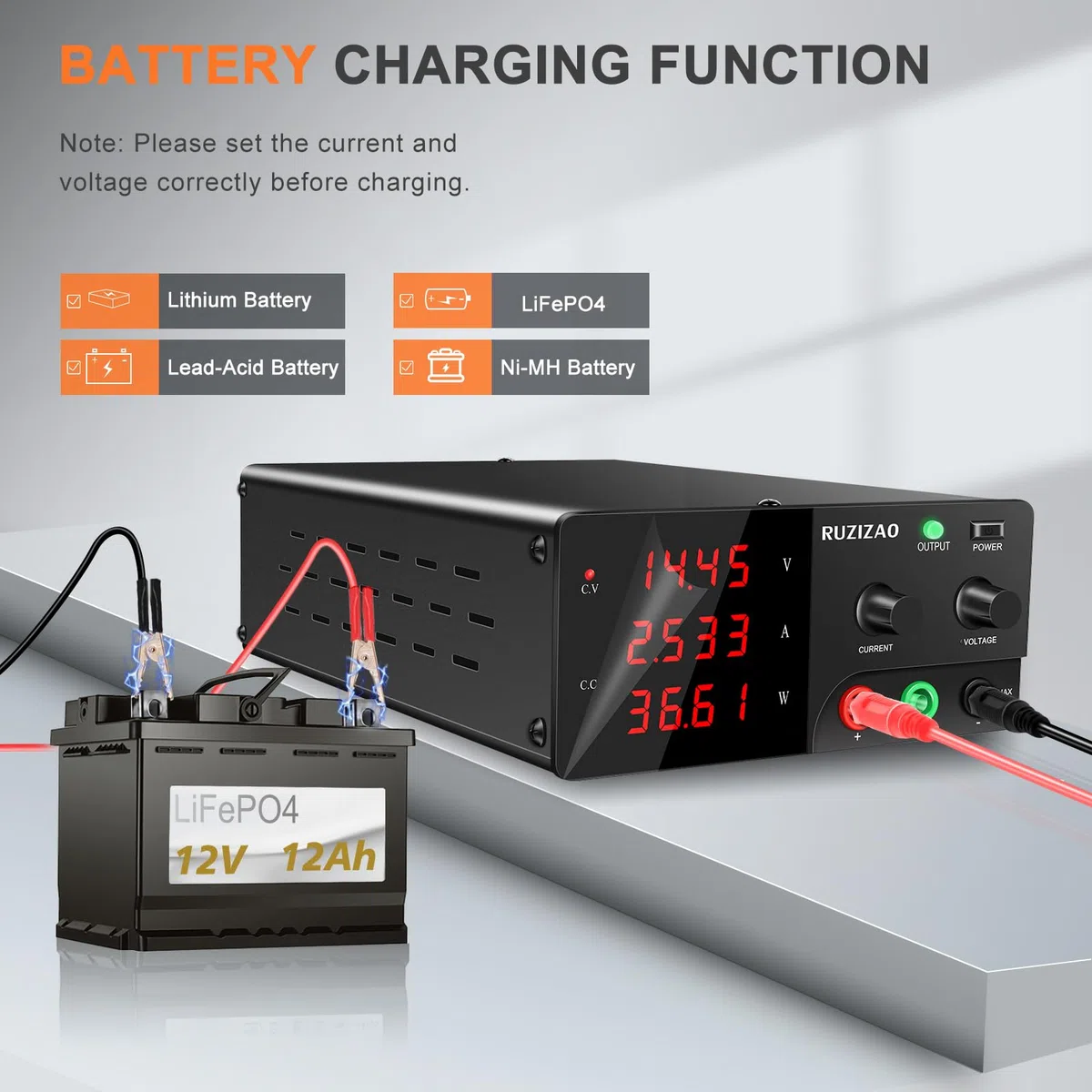 Alimentatore da Banco 30V 20A 600W Alta Potenza Alimentatore da Laboratorio con OUTPUT/Encoder, Alimentatore Regolabile con Display a LED a 4 Cifre e Uscita Stabile per Laboratorio/Elettronica